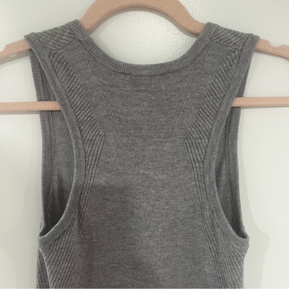 Athleta River Rib Sweater Tank Dress Merino Wool Blend Women’s S Tall Gray - Picture 6 of 13